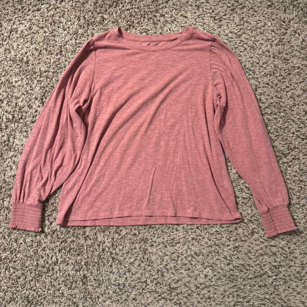 Pink Long Sleeve Stretchy Top